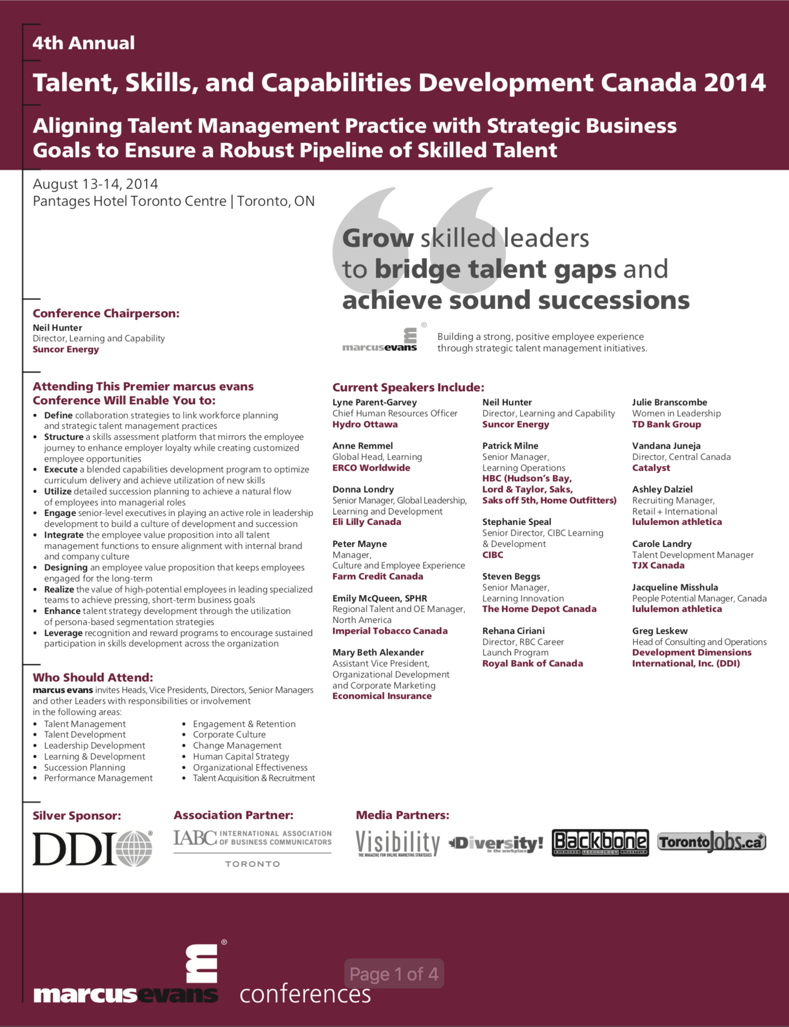 4th Annual Talent, Skills, and Capabilities Development