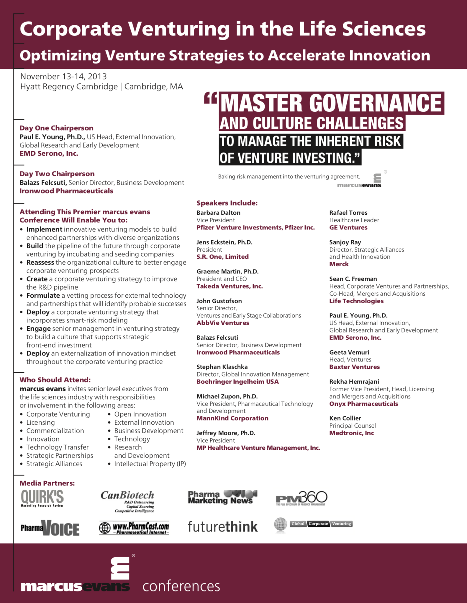 Corporate Venturing in the Life Sciences